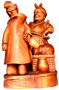 Родина 2007, дерев'яна скульптура, вид 3. Різьблення по дереву. Бізнес сувенір. Оригінальний  подарунок у традиціях народних промислів України. Сувенірна продукція. (34 КБ)