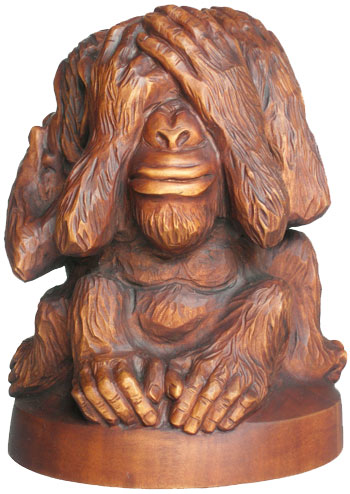 статуетка Три мавпи, деревянная скульптура, вид 4. Різьблення по дереву. Подарунки і сувеніри. Дерев'яна скульптура. (89,7 КБ)